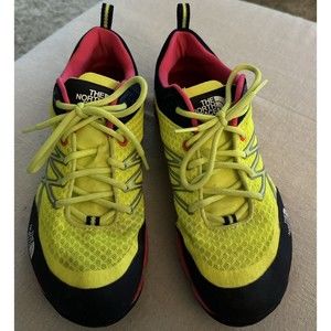 North Face Ultra Kilowatt Womens Size 9.5 Running Sneakers Yellow Black Low Top